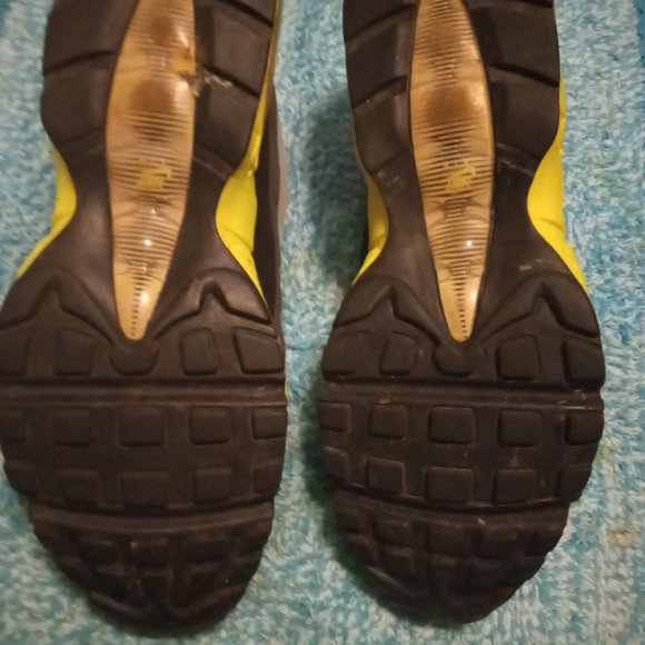 Men gently used Neon Green, Grey, & Black Air Max - Picture 3 of 6